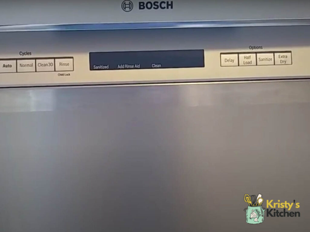 How do you do a Child Lock Reset on a Bosch dishwasher
