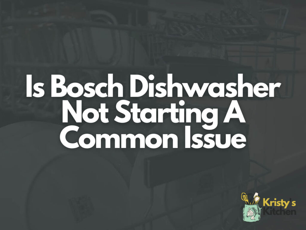 Is Bosch Dishwasher Not Starting A Common Issue